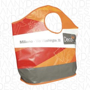produzione borse aperte in TNT con laminazione lucida