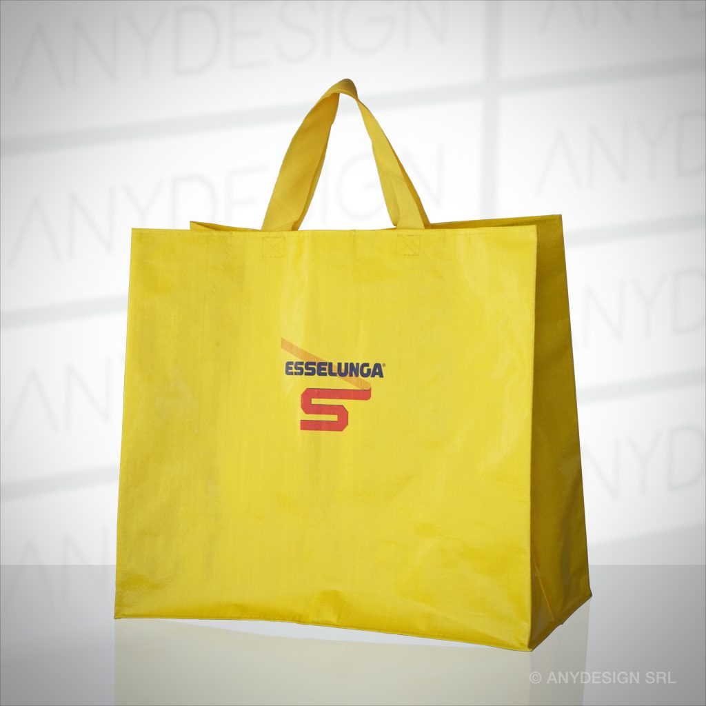 BORSA DA SPESA PROMOZIONALE IN PP RICICLATO PER SUPERMERCATI E NEGOZI - SHOPPING BAG IN RECYCLED PP FOR SUPERMARKETS AND SHOPS