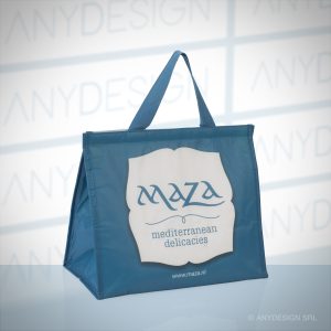 BORSA TERMICA PROMOZIONALE IN TNT PER SUPERMERCATI E NEGOZI - PROMOTIONAL COOLER BAG IN NON-WOVEN FOR SUPERMARKETS AND SHOPS