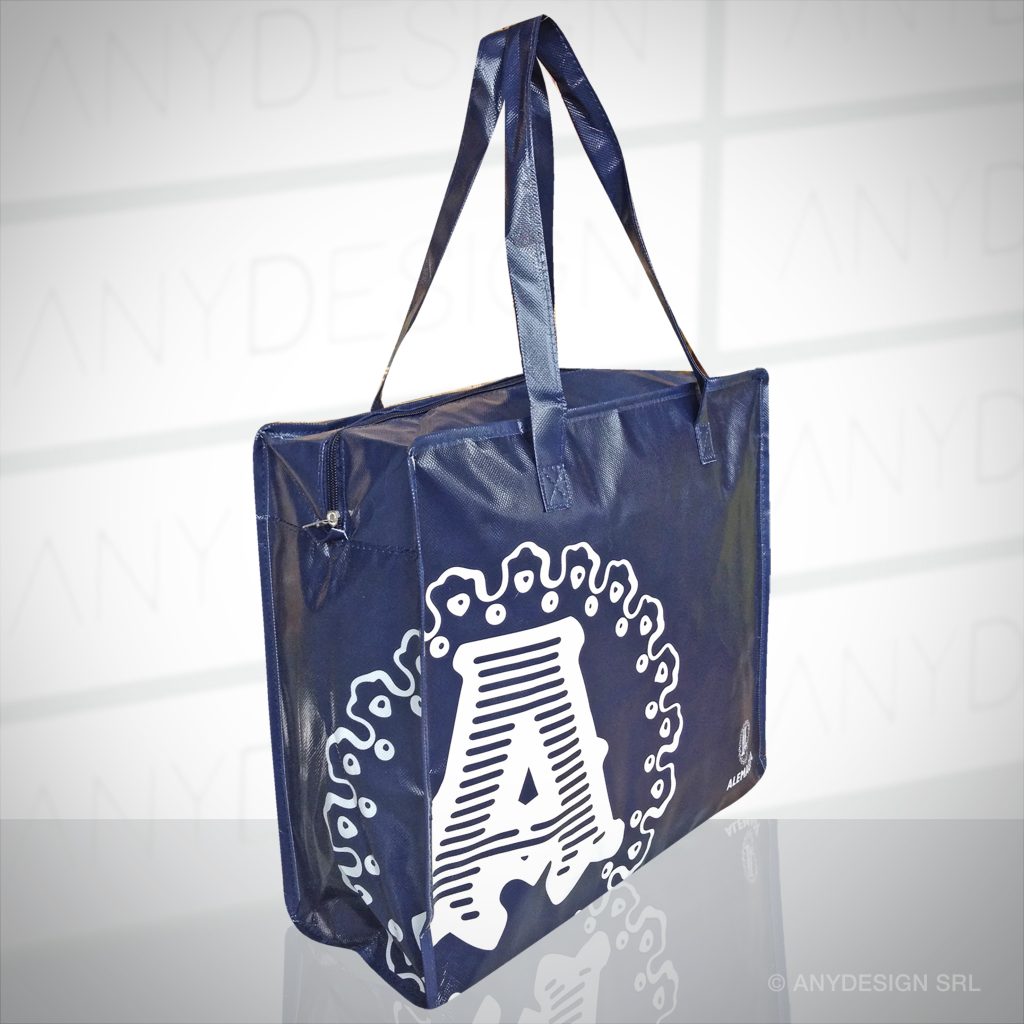 BORSE DA SPESA PROMOZIONALE IN TNT PER SUPERMERCATI E NEGOZI - PROMOTIONAL SHOPPING BAG IN NON-WOVEN FOR SUPERMARKETS AND SHOPS
