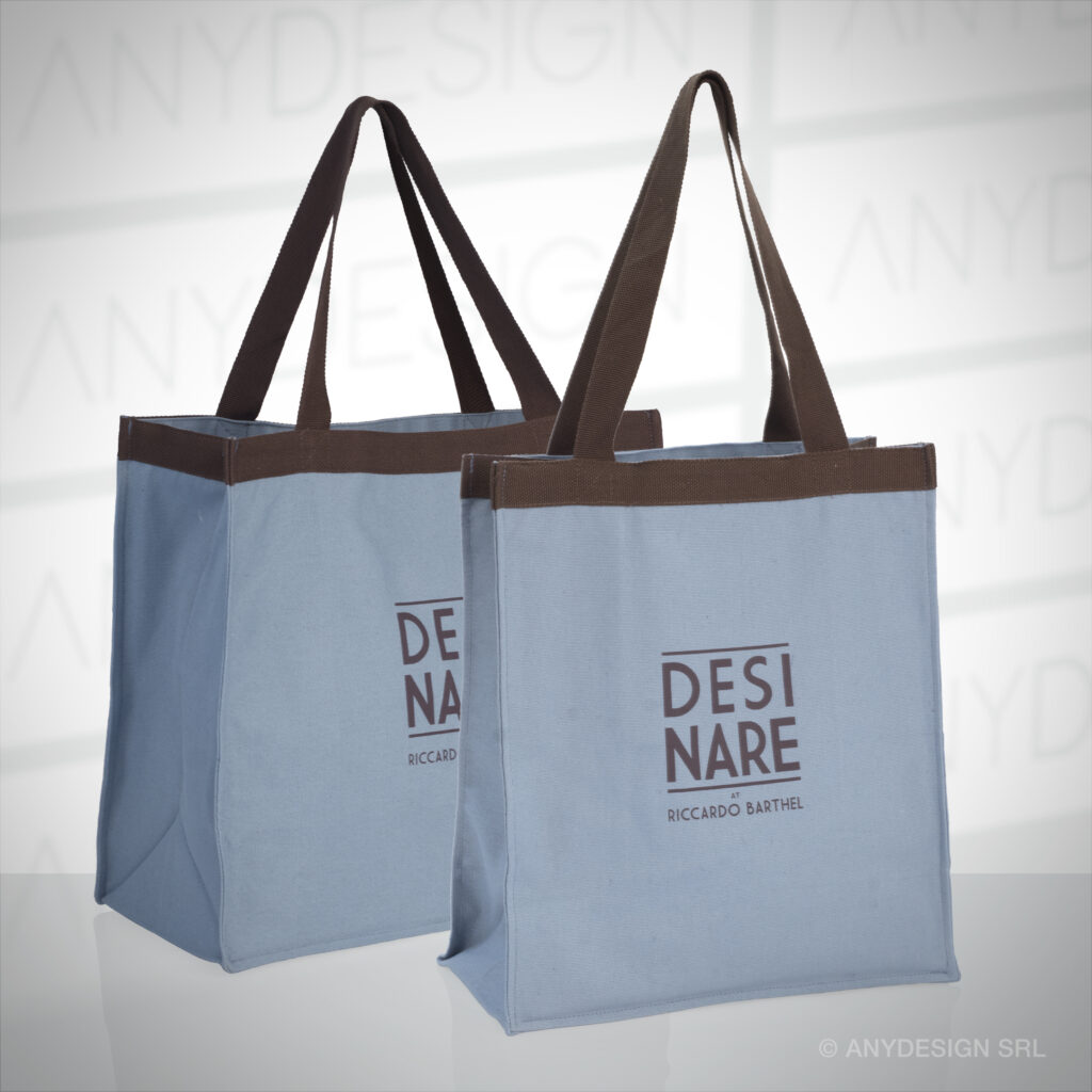 SHOPPING BAG PROMOZIONALI CON 90% COTONE RICICLATO - PROMOTIONAL SHOPPING BAGS IN 90% RECYCLED COTTON